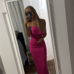 Prom/Formal Pink Strapless Dress